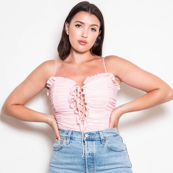 M Boutique lace up bodysuit - Picture 2 of 2